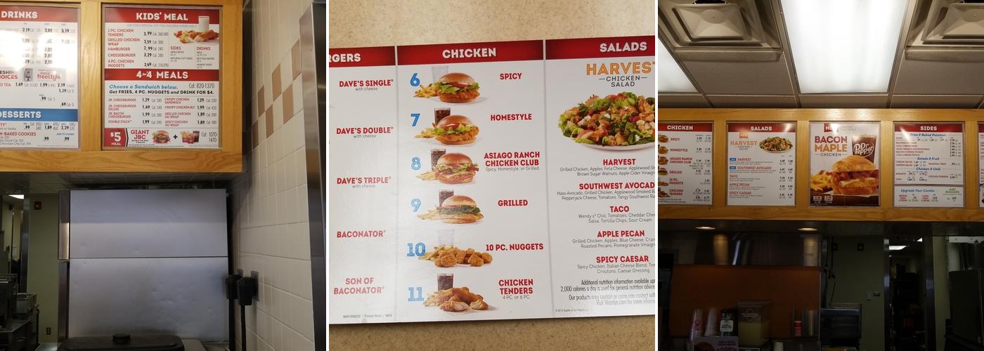 Wendy's Menu