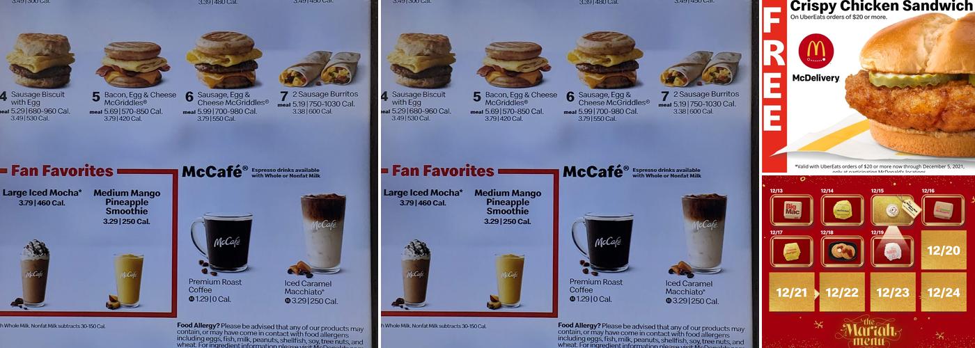 McDonald's Menu