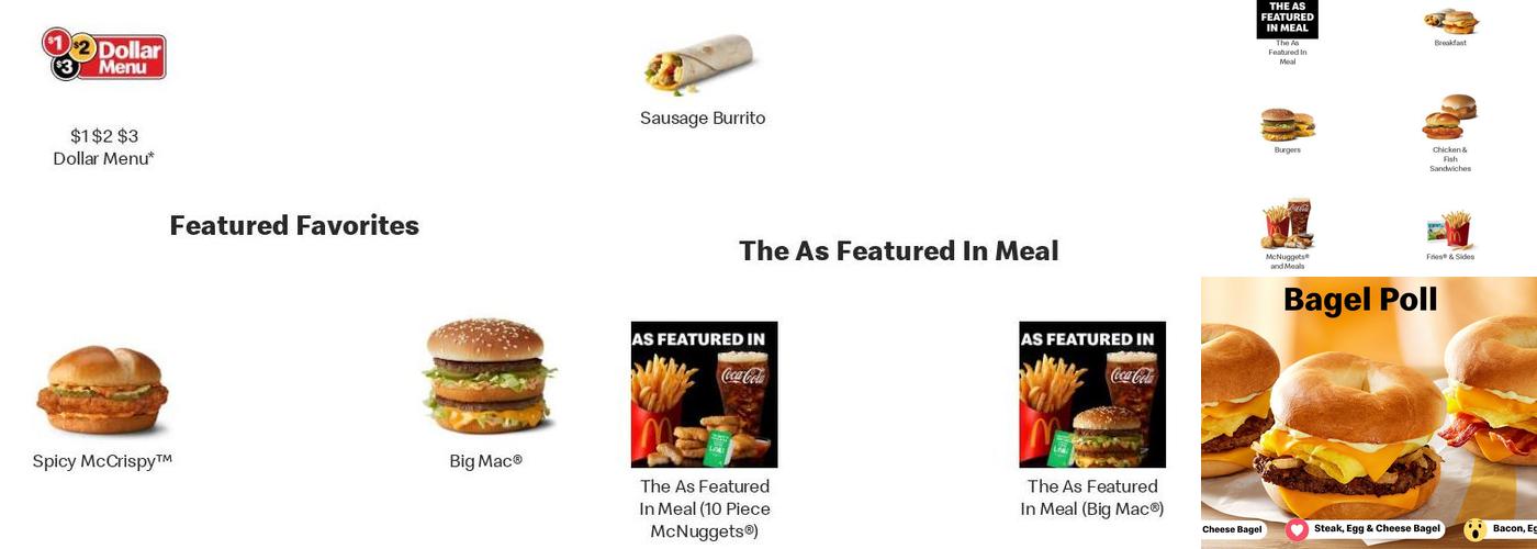 McDonald's Menu