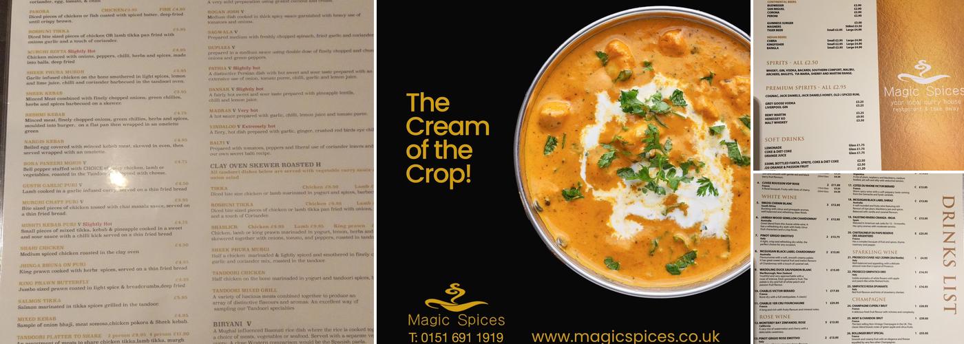 Magic Spices Indian Restaurant & Takeaway Menu