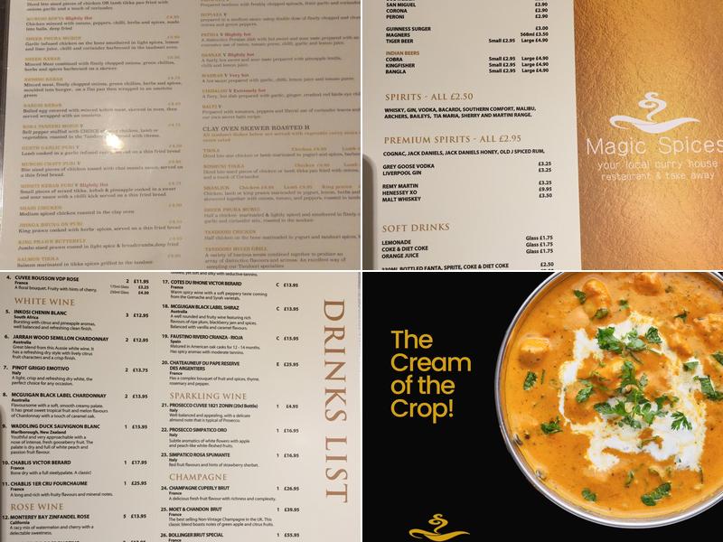 Magic Spices Indian Restaurant & Takeaway Menu