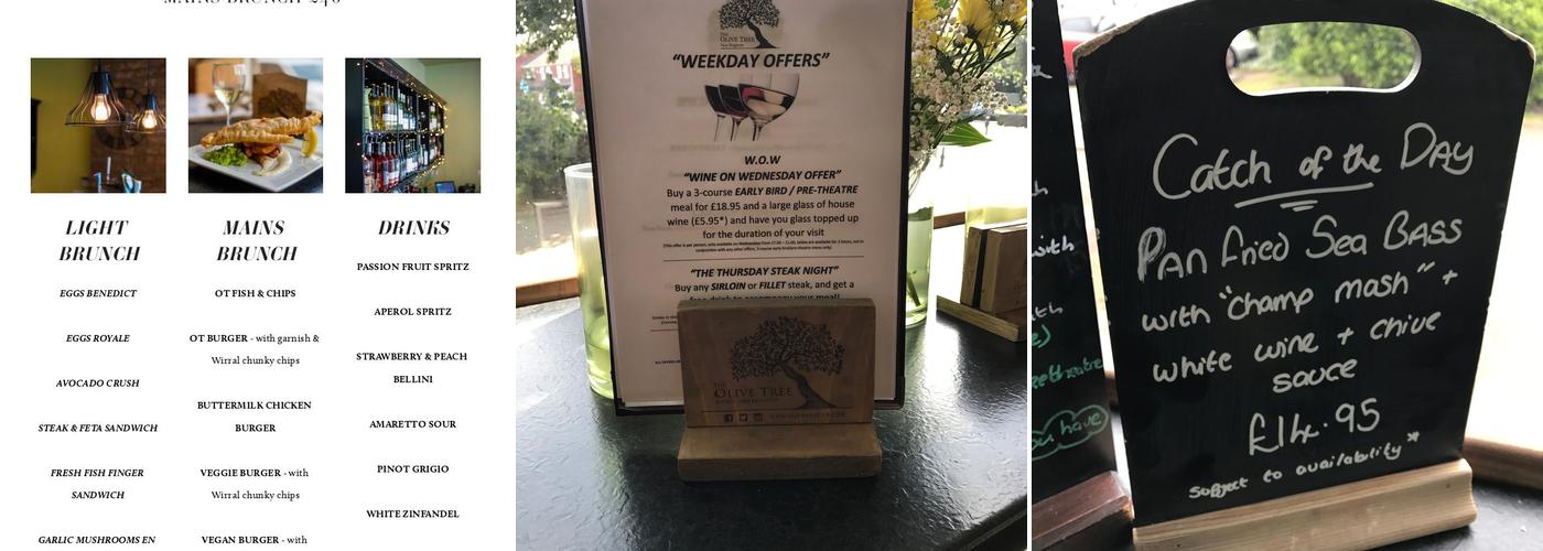 The Olive Tree Bistro Menu