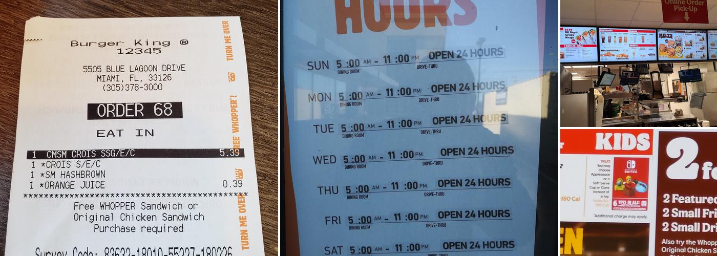 Burger King Menu