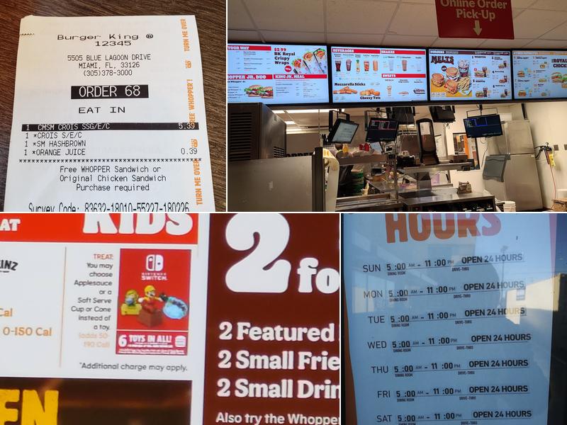 Burger King Menu