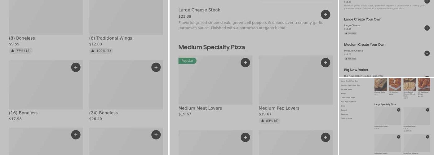 Pizza Hut Menu