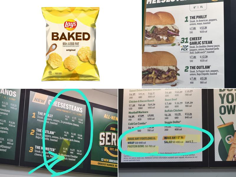 Subway Menu