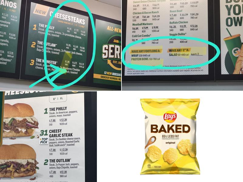 Subway Menu