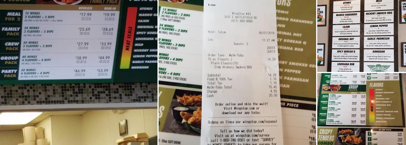 Wingstop Menu