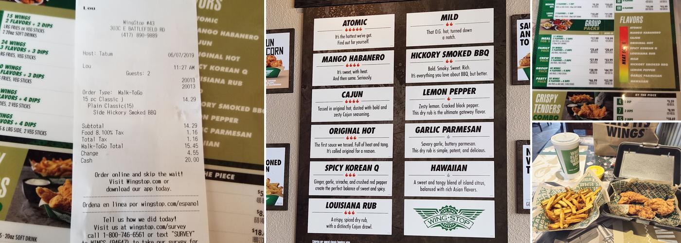 Wingstop Menu