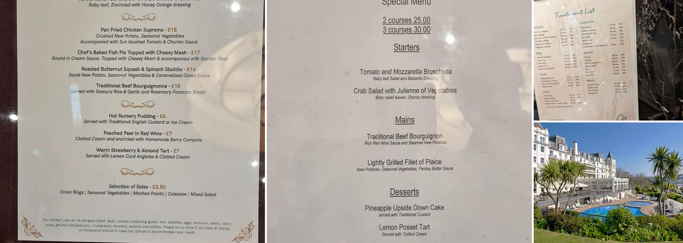 The Grand Hotel Menu