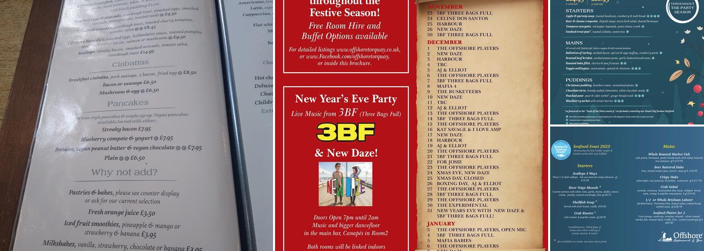 The Offshore Bar and Restaurant Menu
