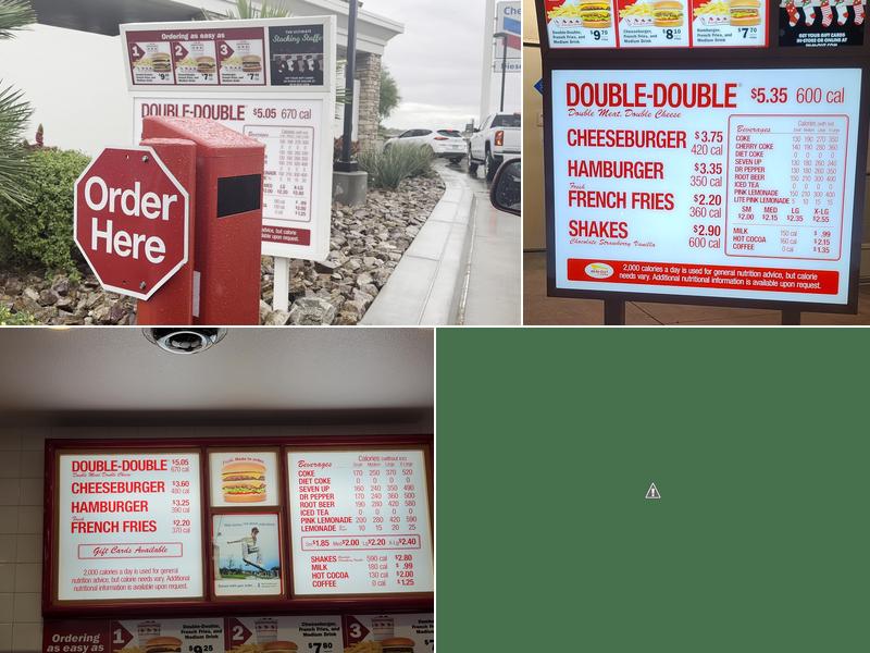 In-N-Out Burger Menu