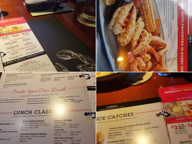 Red Lobster Menu