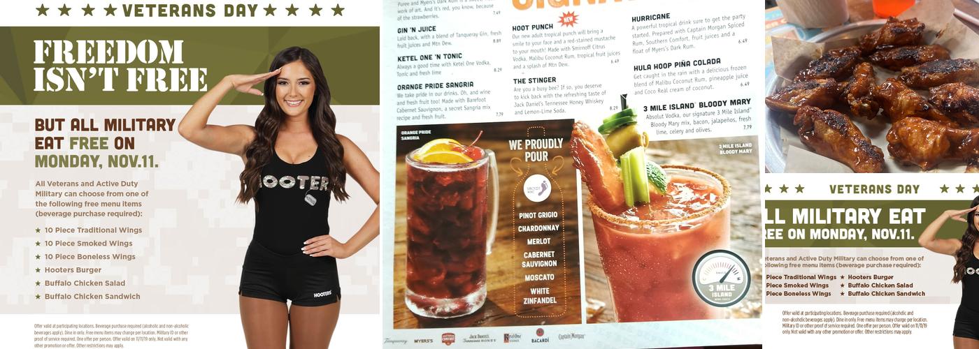 Hooters Menu