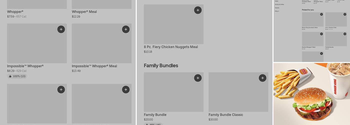 Burger King Menu