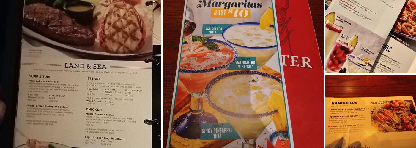 Red Lobster Menu