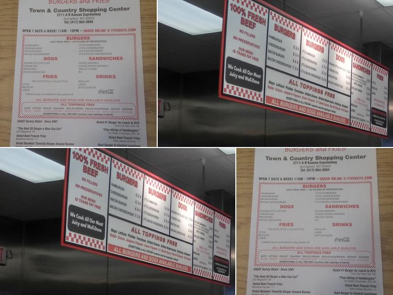 Five Guys Menu