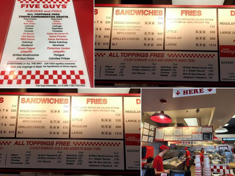 Five Guys Menu