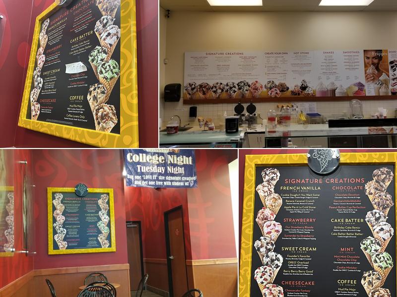 Cold Stone Creamery Menu