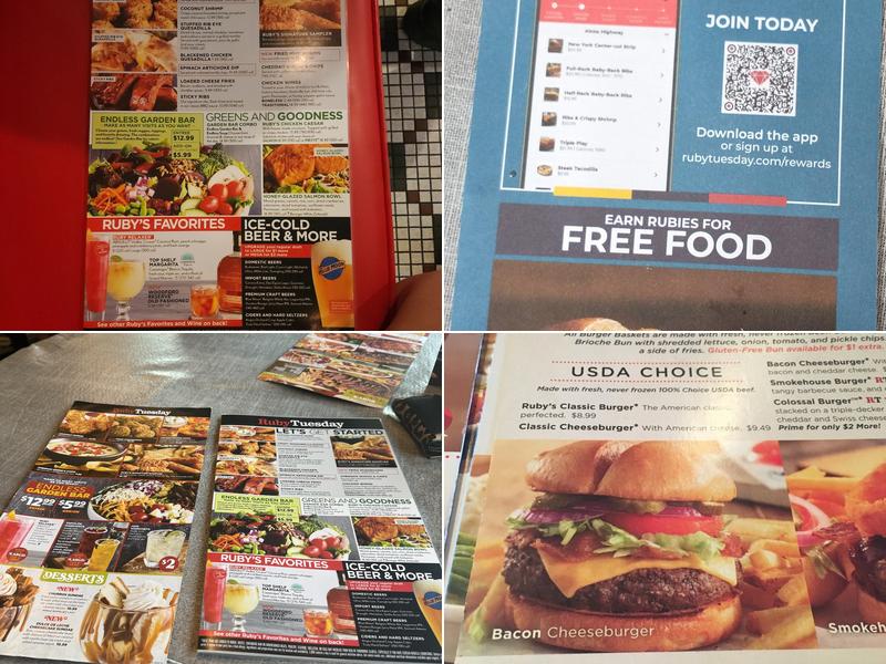 Ruby Tuesday Menu
