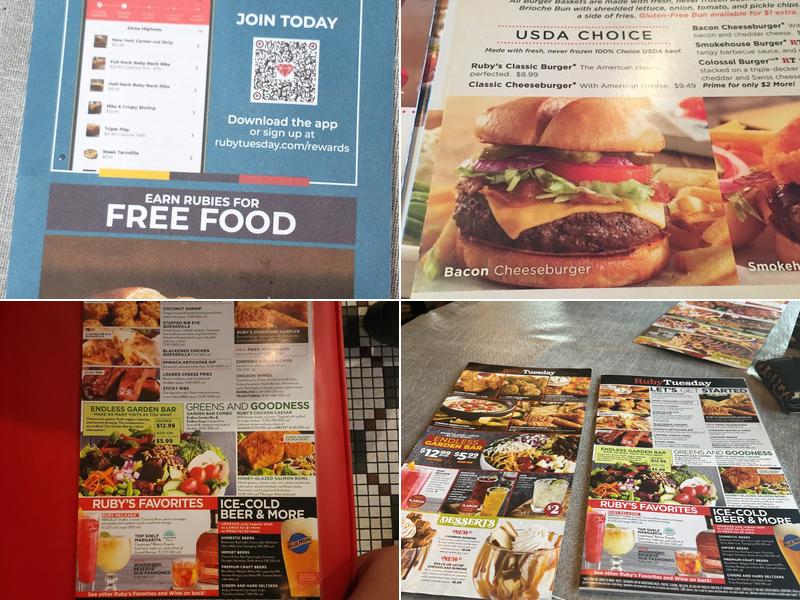 Ruby Tuesday Menu