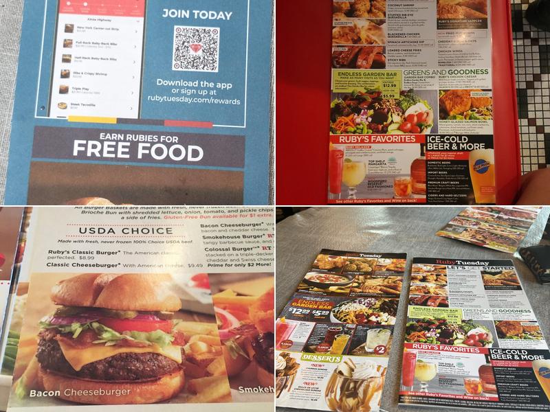 Ruby Tuesday Menu