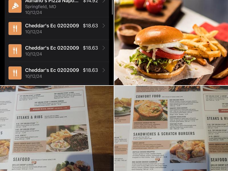 Cheddar's Scratch Kitchen Menu