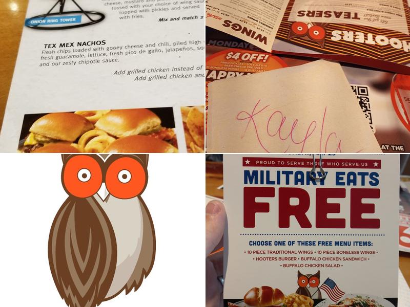 Hooters Menu