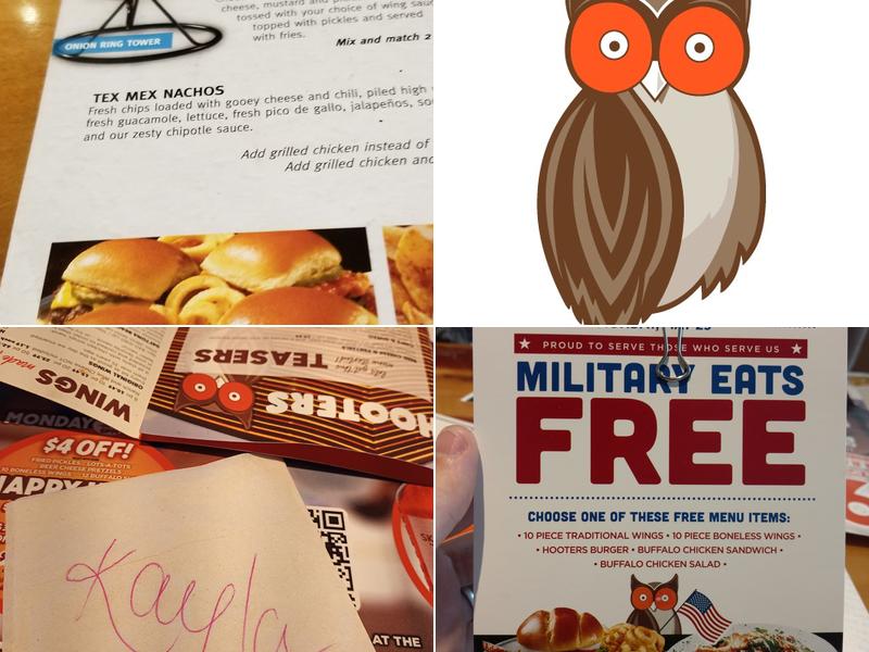 Hooters Menu