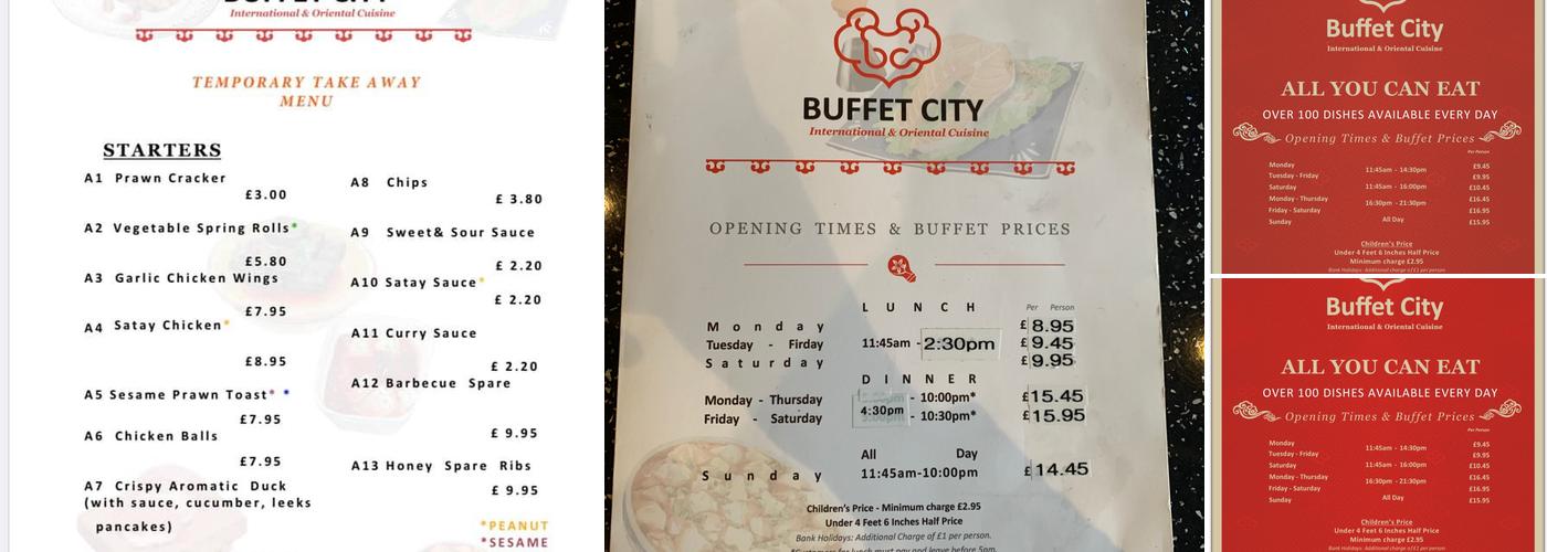 Buffet City Exeter Menu