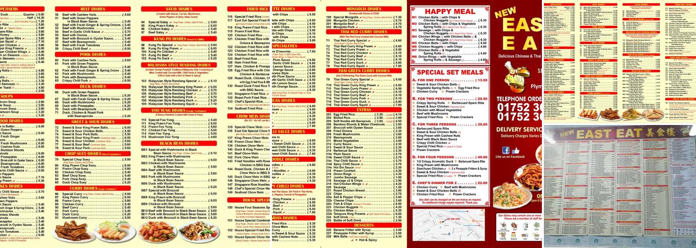 East Eat Menu