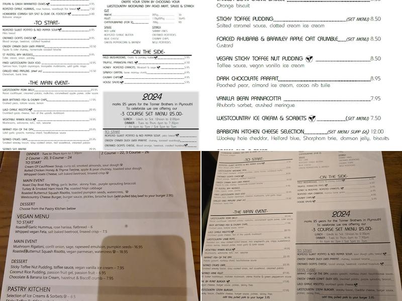 The Barbican Kitchen Menu