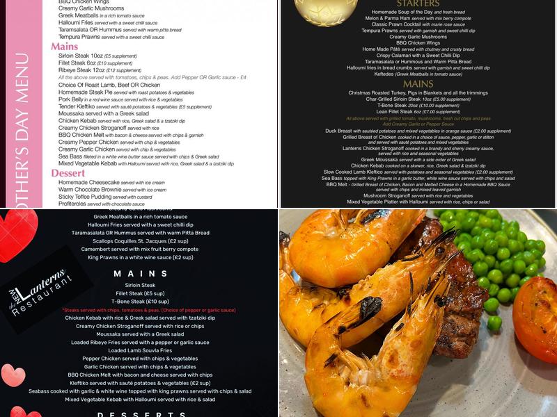 Lanterns Restaurant Menu