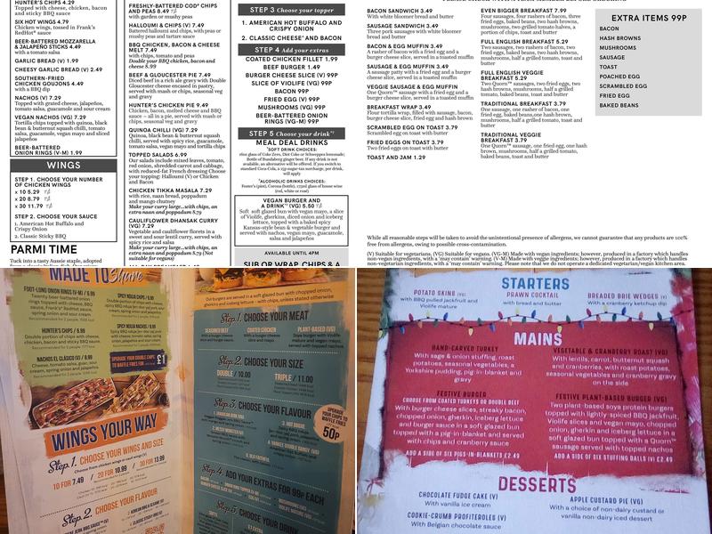 Walkabout - Plymouth Menu