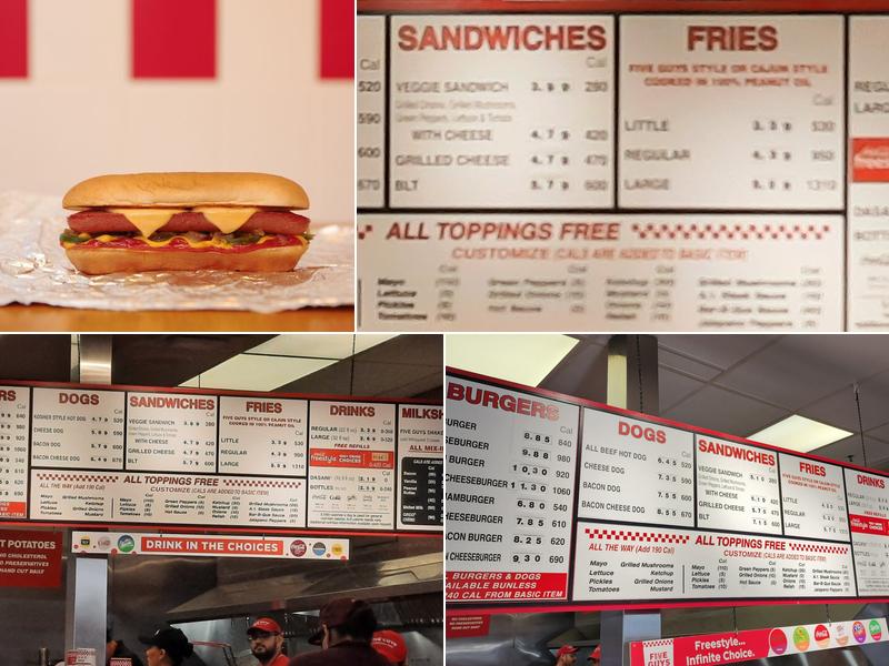 Five Guys Menu