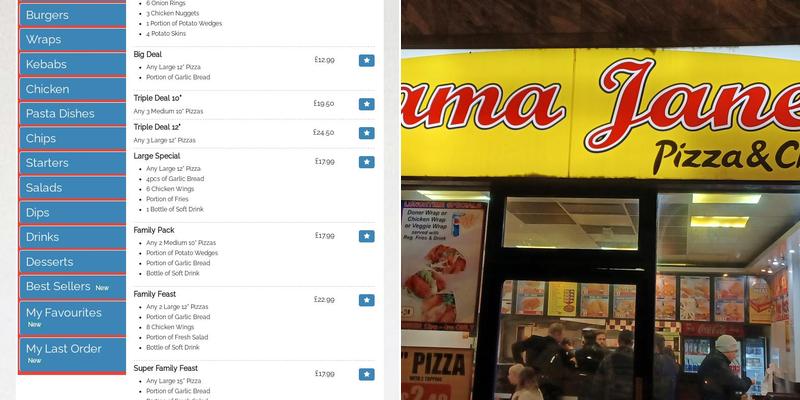 Mama Jane's (Derby) Menu