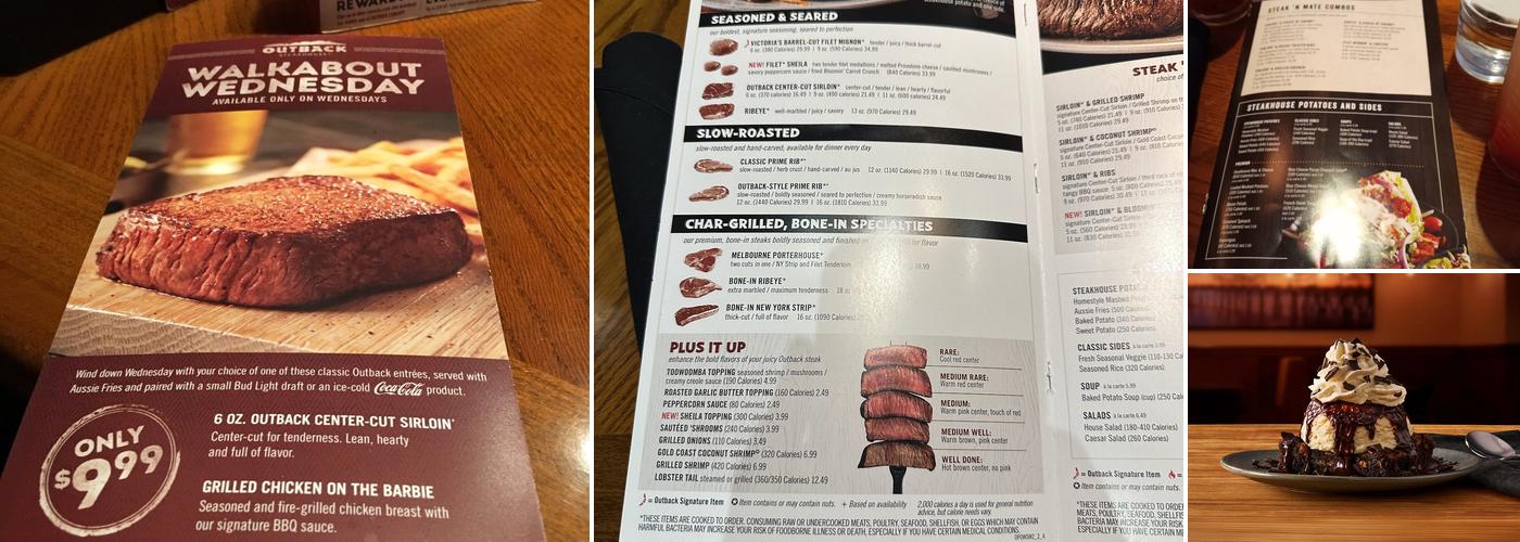 Outback Steakhouse Menu
