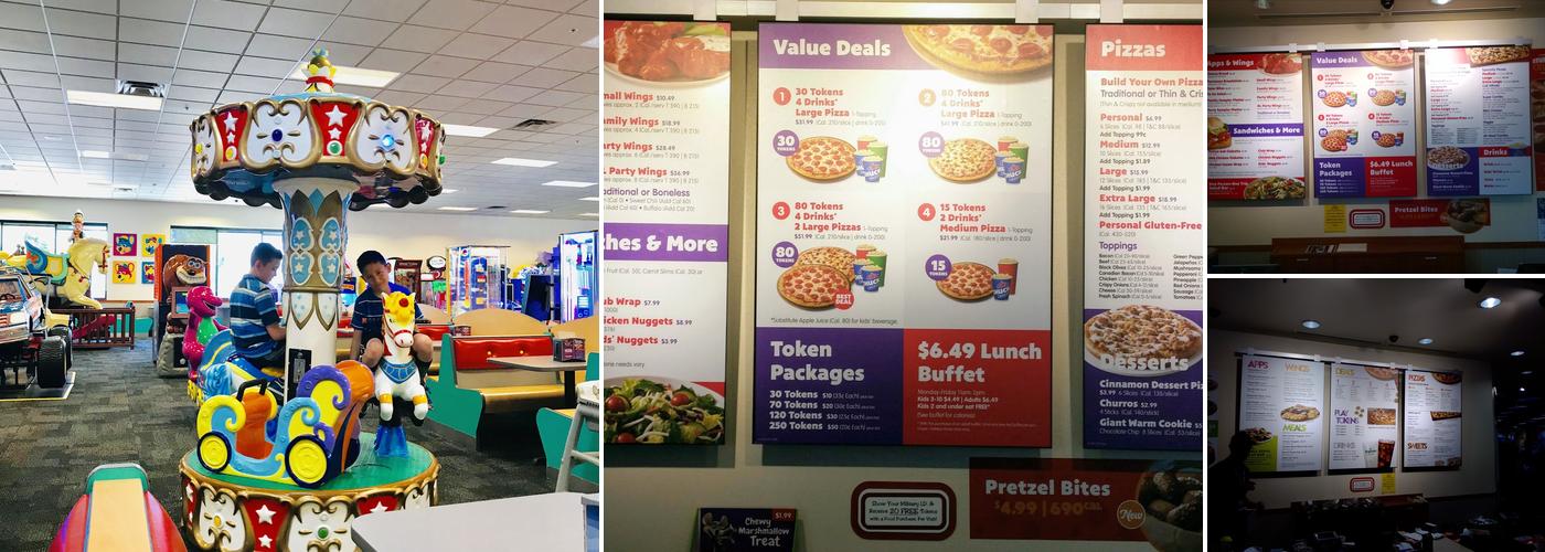 Chuck E. Cheese Menu