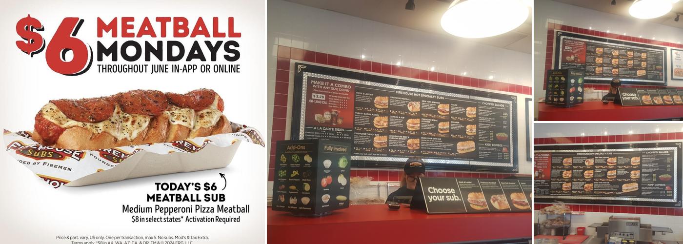 Firehouse Subs Wetmore Plaza Menu