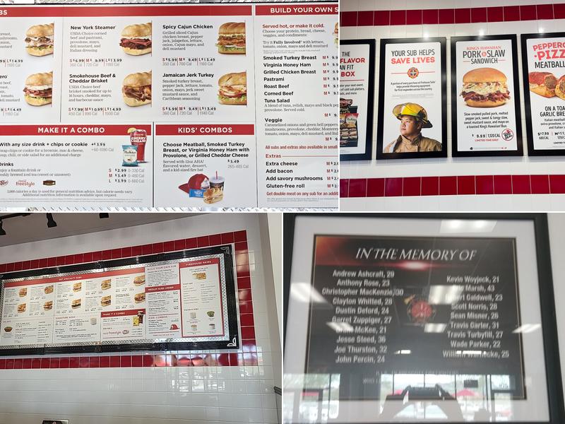 Firehouse Subs Tucson Spectrum Menu