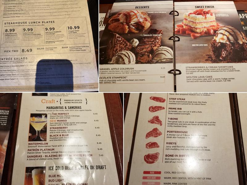 LongHorn Steakhouse Menu