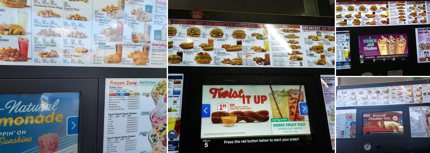 Sonic Drive-In Menu