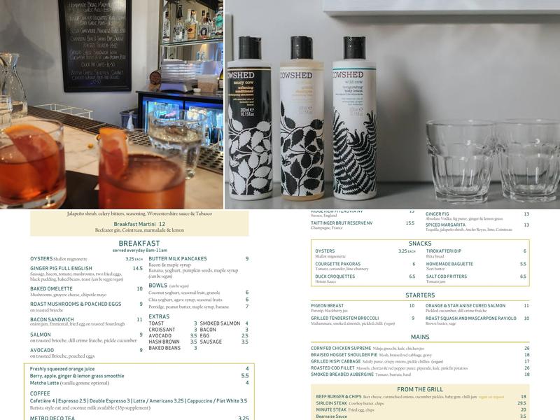 The Ginger Pig - Restaurant & Rooms Menu