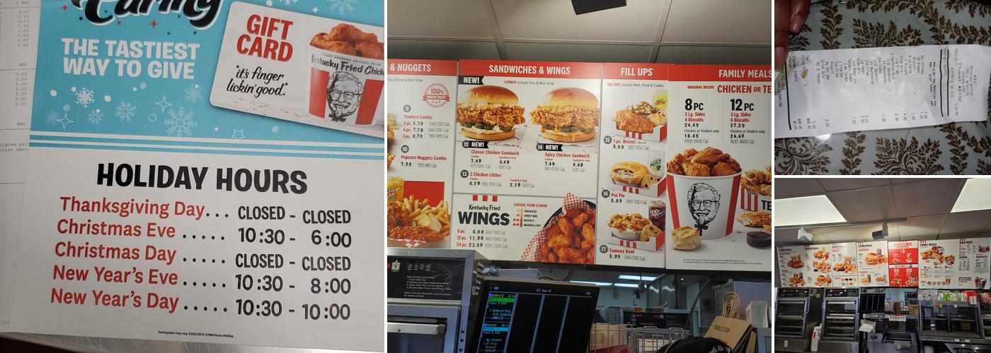 KFC Menu