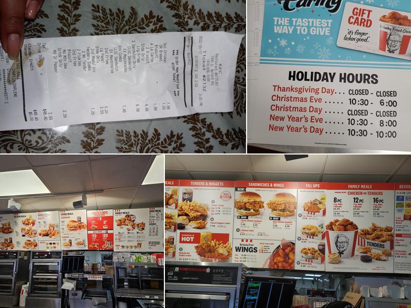 KFC Menu