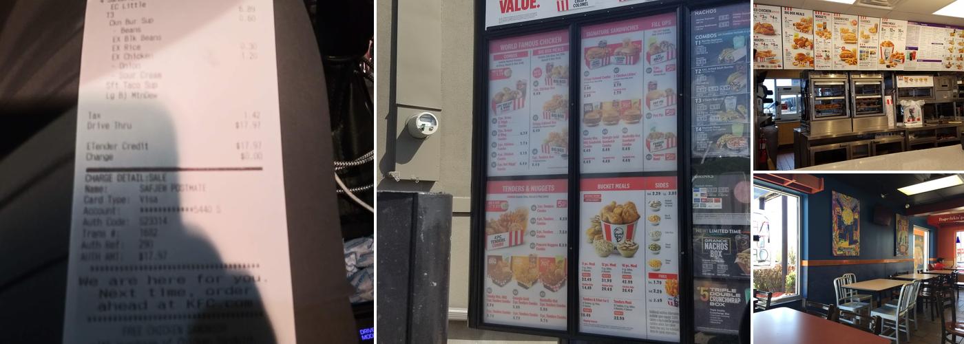 KFC Menu