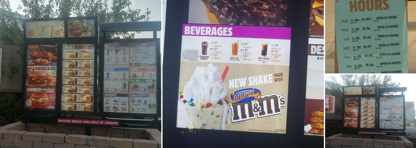 Burger King Menu