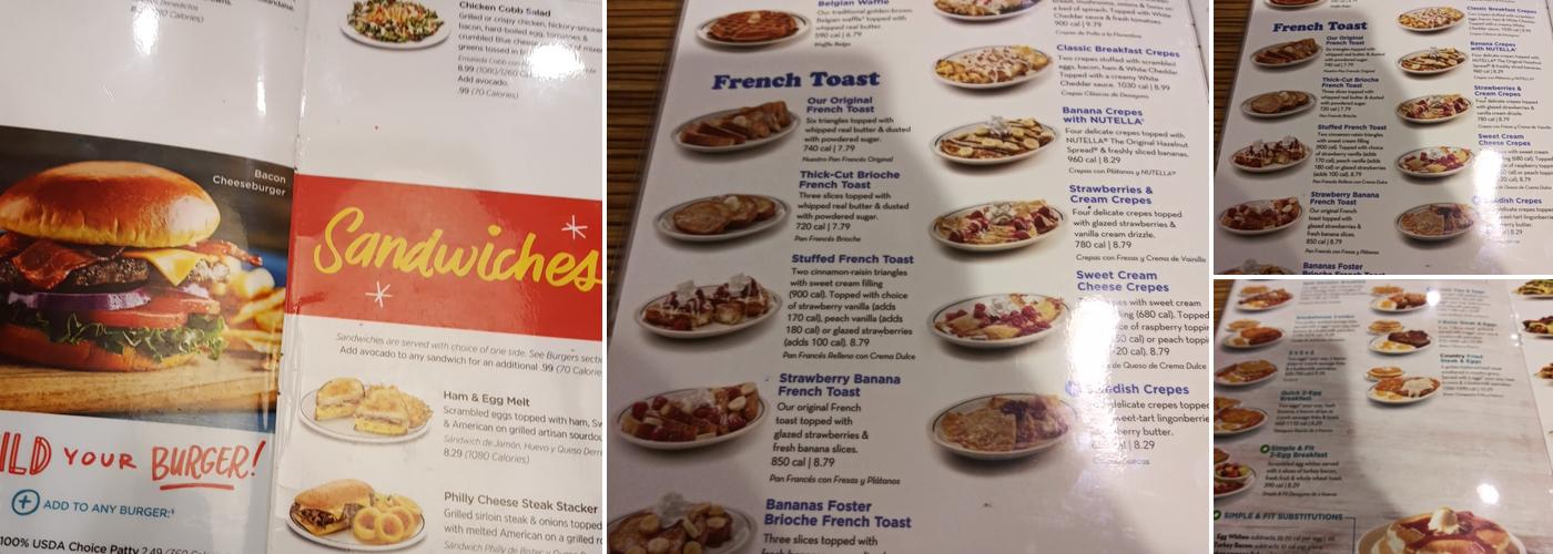 IHOP Menu