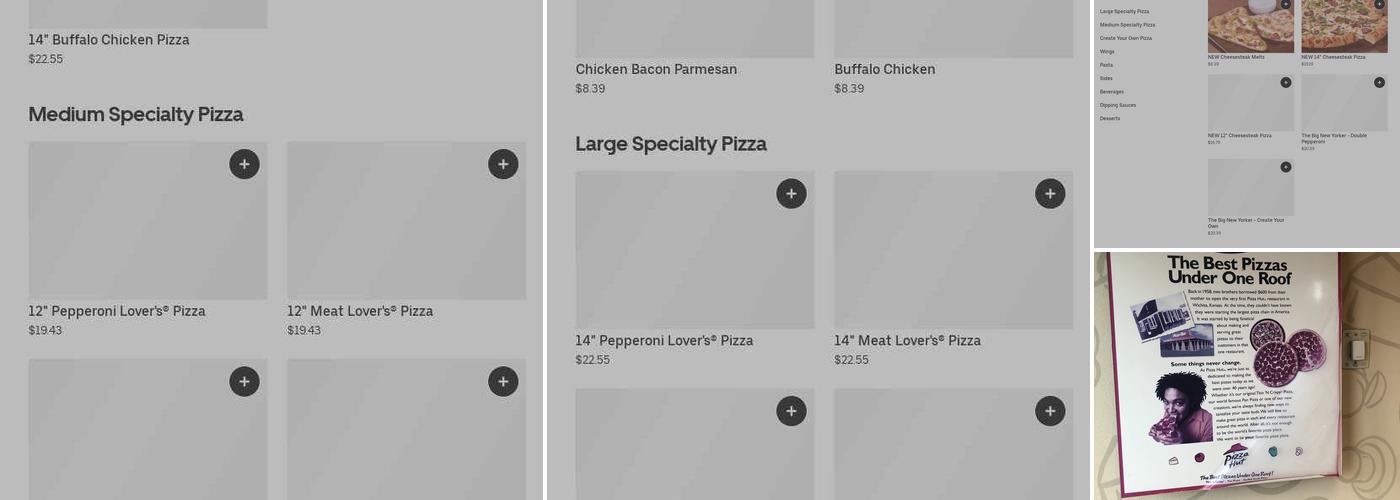 Pizza Hut Menu
