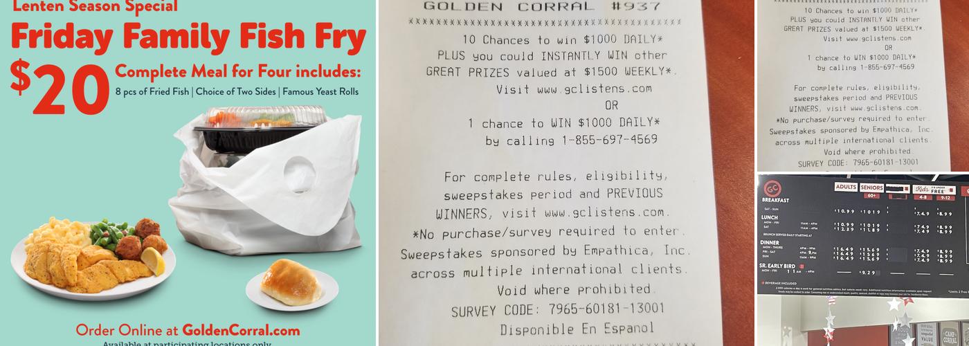 Golden Corral Buffet & Grill Menu